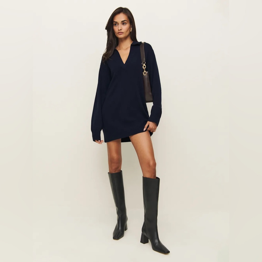 Reformation Navy Blue Mini Dress NWT Size XS | Never Worn Brand New Designer